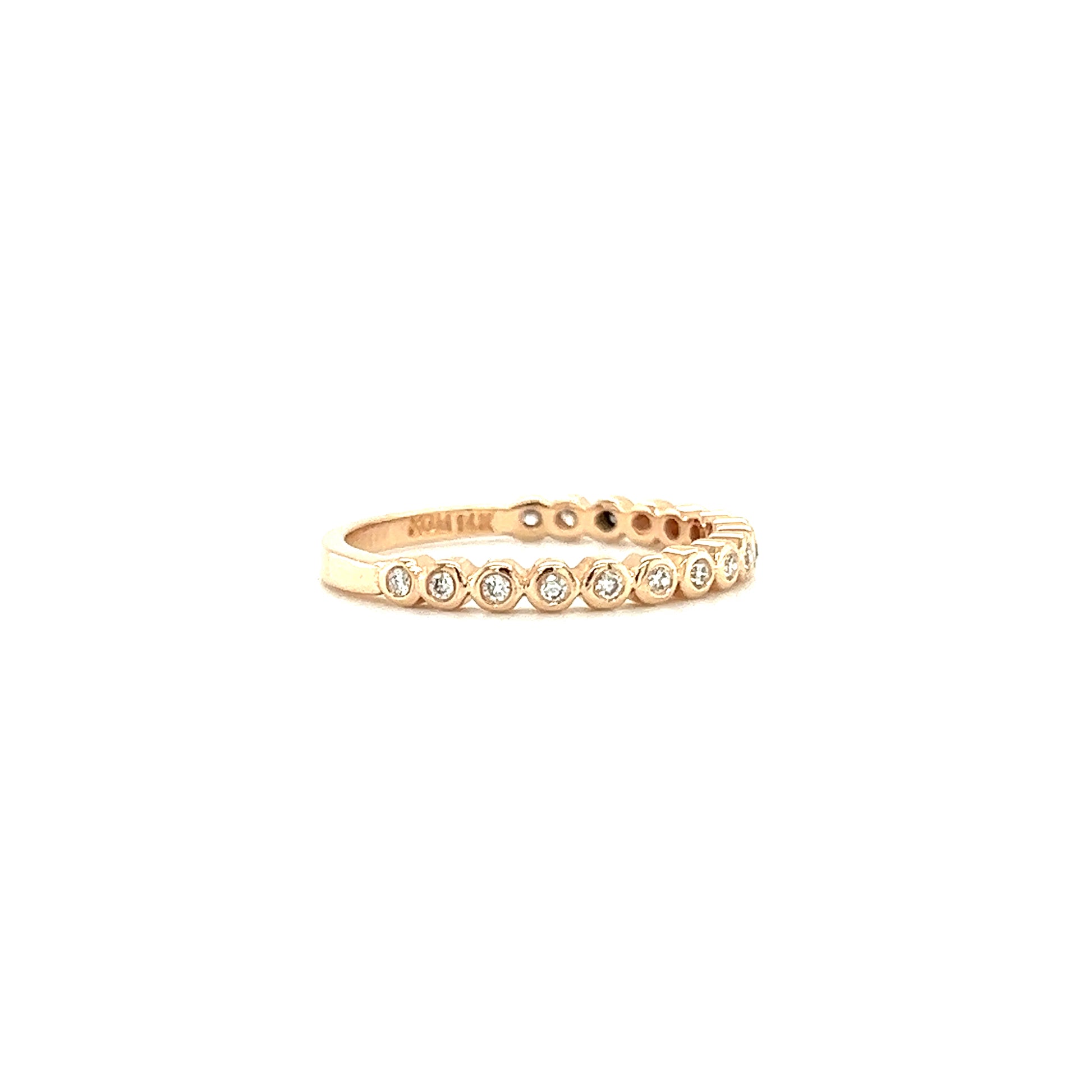 Diamond Ring with 0.15ctw of Diamonds in 14K Rose Gold Left Side View