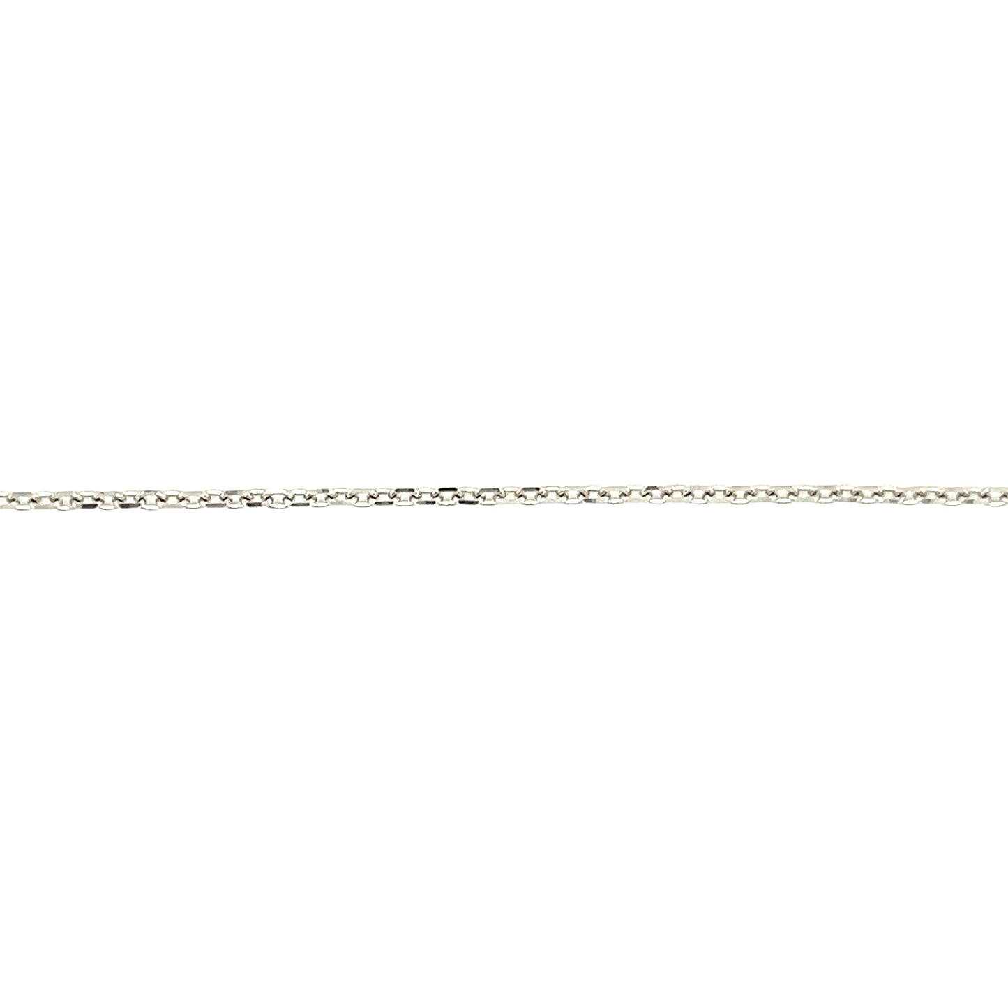 Cable Chain 1.3mm with Adjustable Length in 14K White Gold Chain View