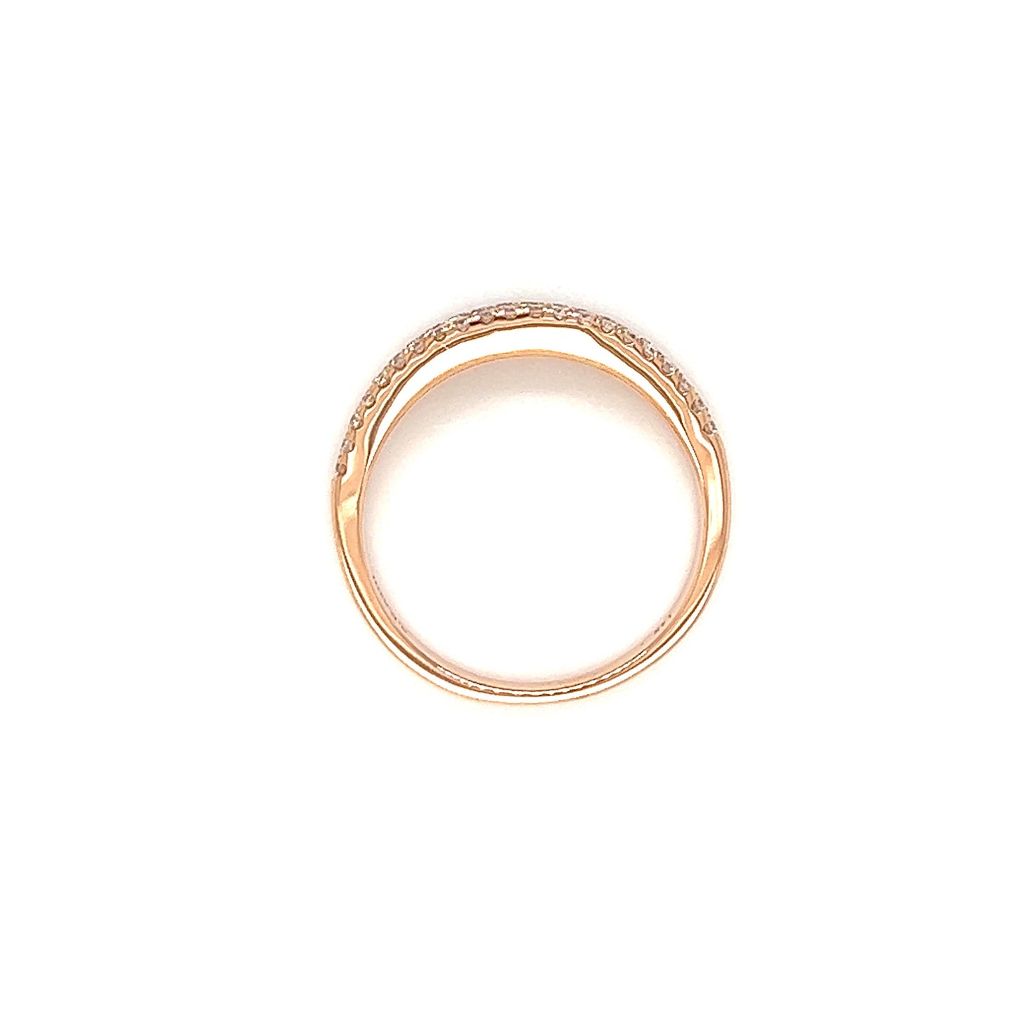 Diamond Ring with 0.78ctw of Diamonds in 14K Rose Gold Top View