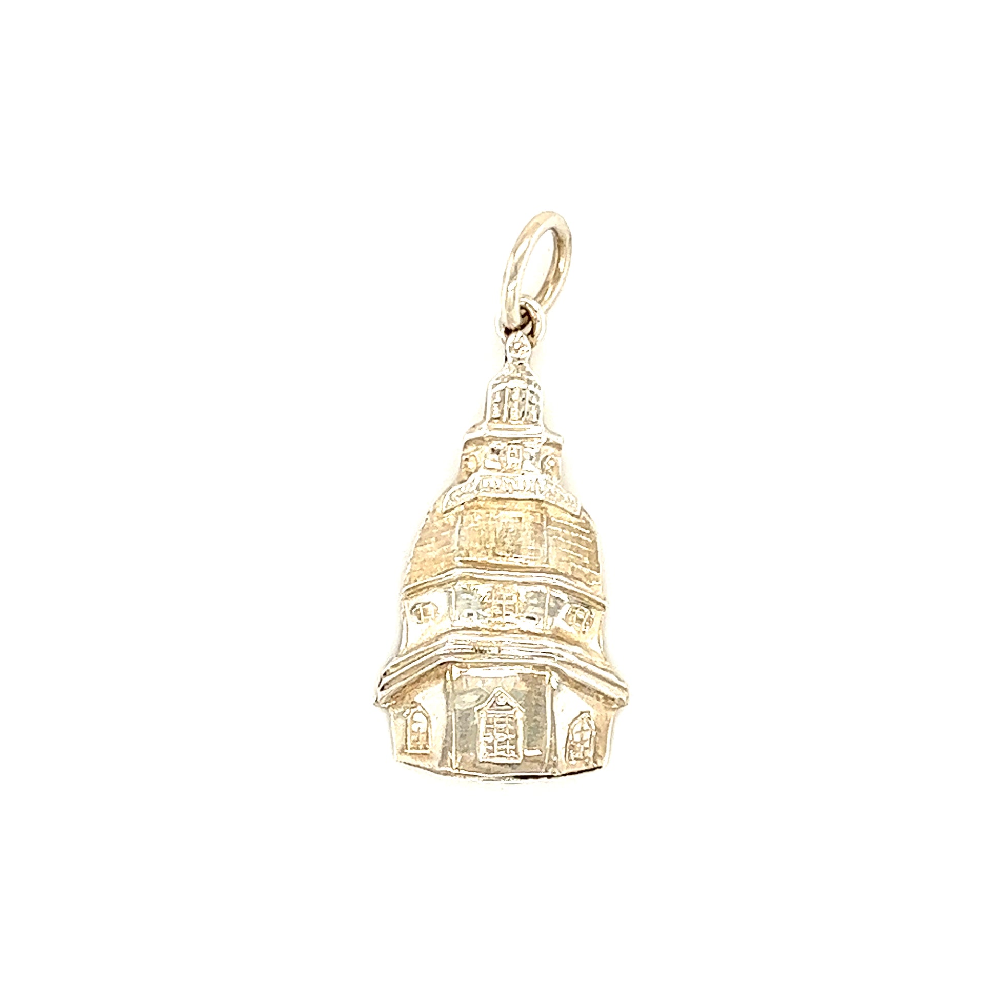 State House Pendant in Sterling Silver Front View
