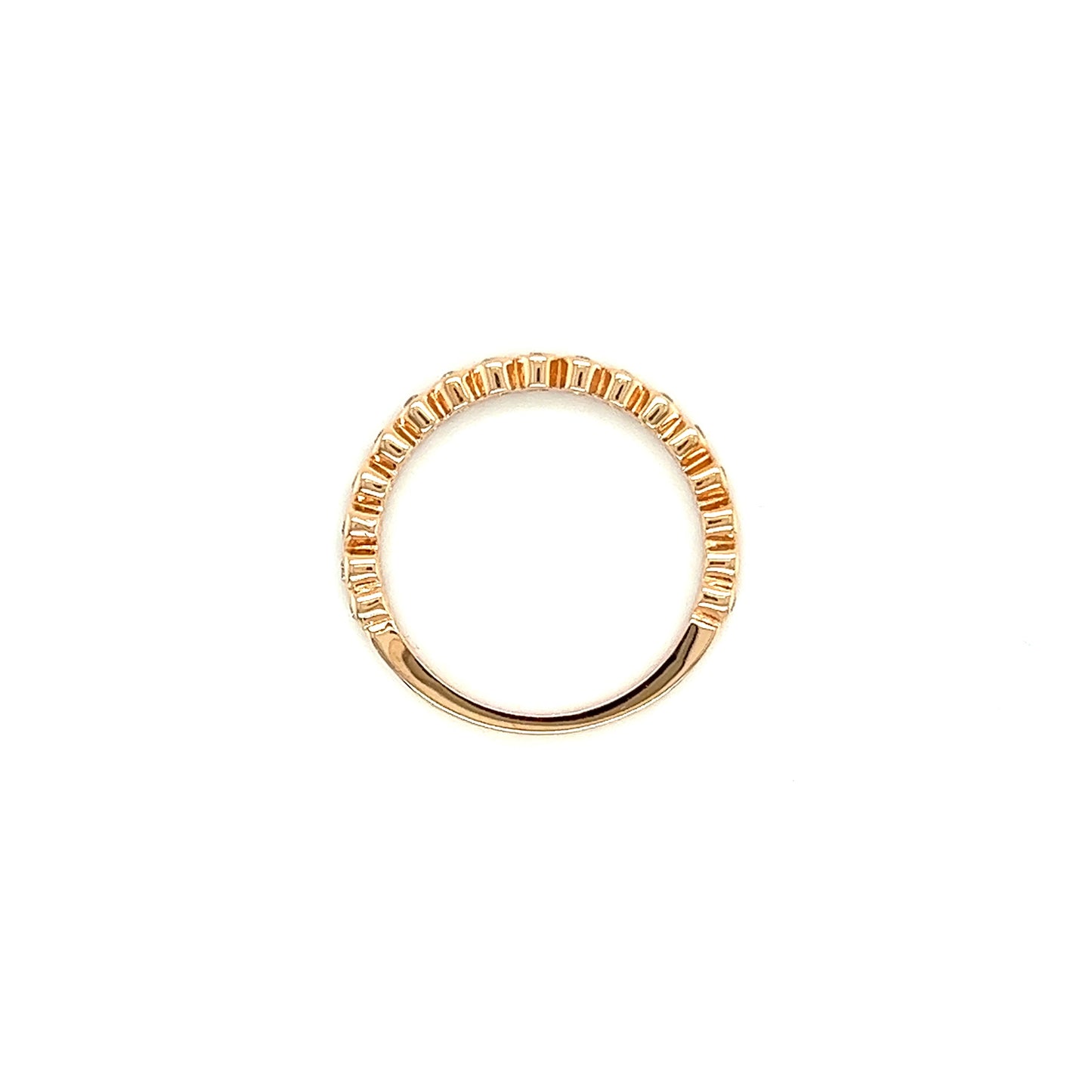 Diamond Ring with 0.15ctw of Diamonds in 14K Rose Gold Top View