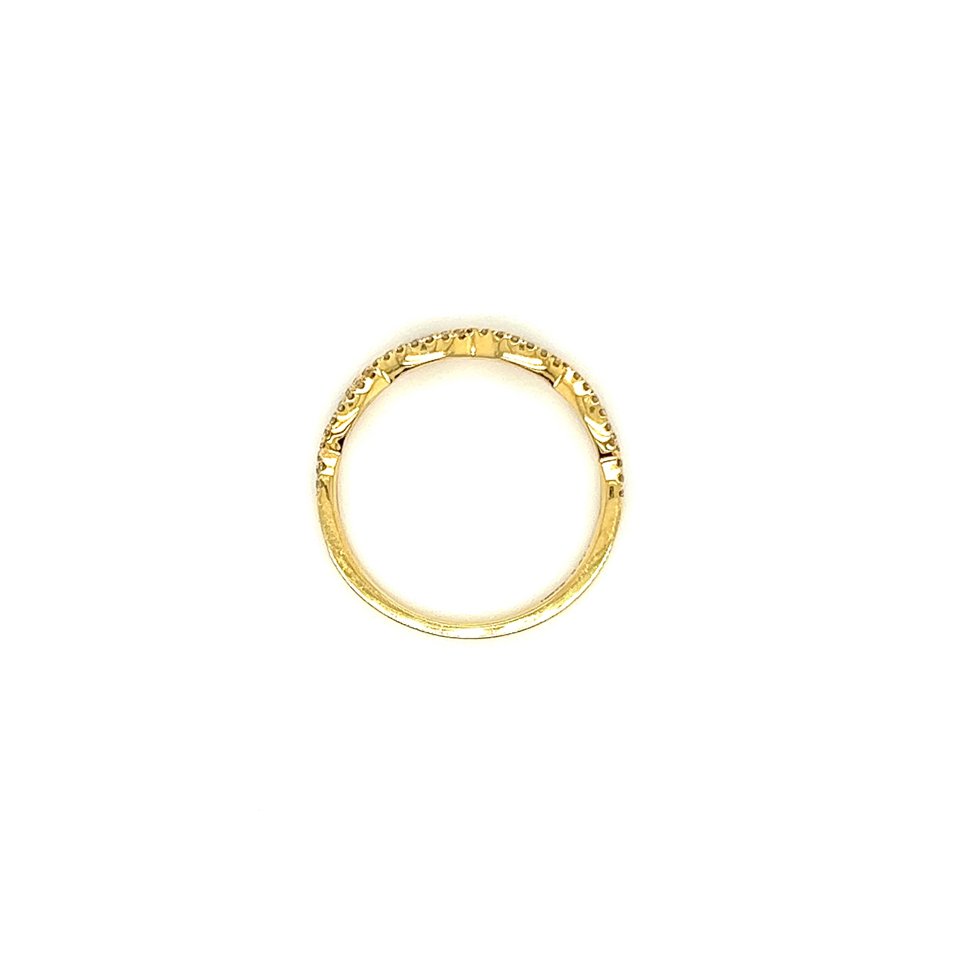 Infinity Diamond Ring with 0.21ctw of Diamonds in 14K Yellow Gold Top View