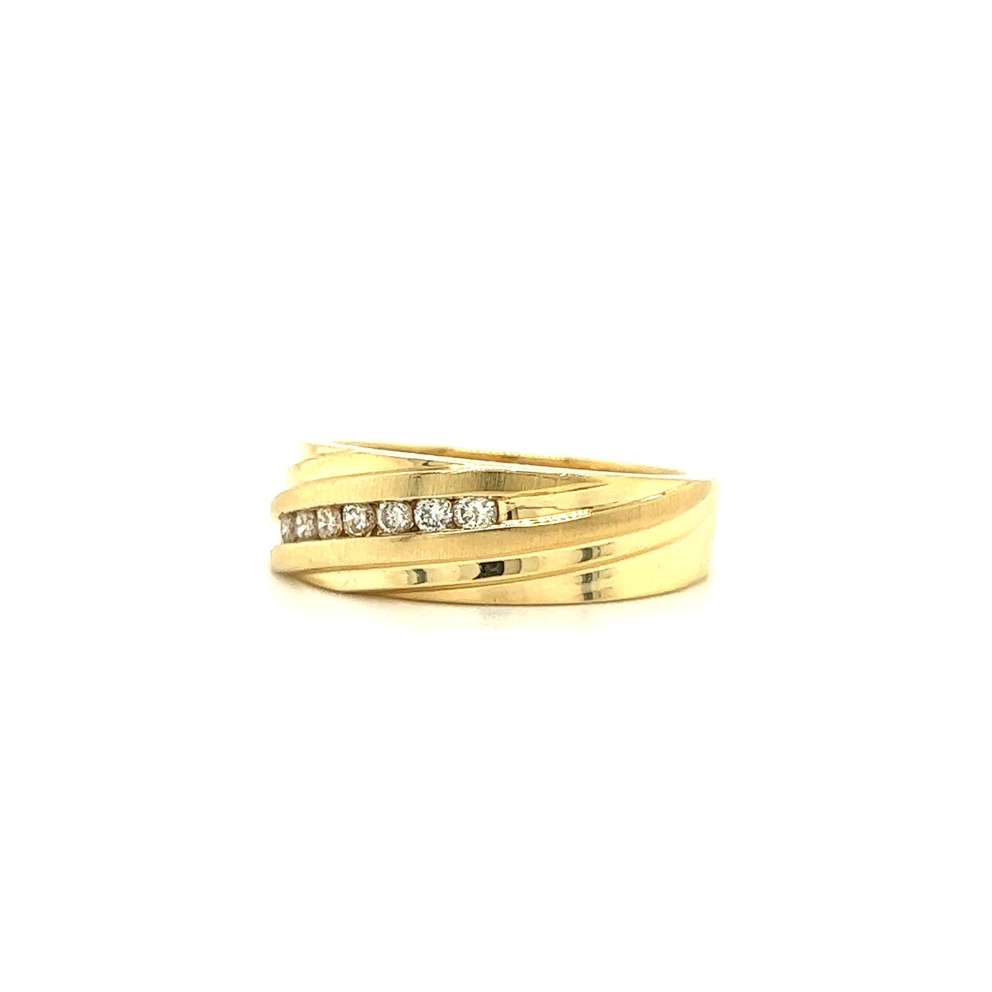 Diamond Ring with 0.21ctw of Diamonds in 14K Yellow Gold Right Side View