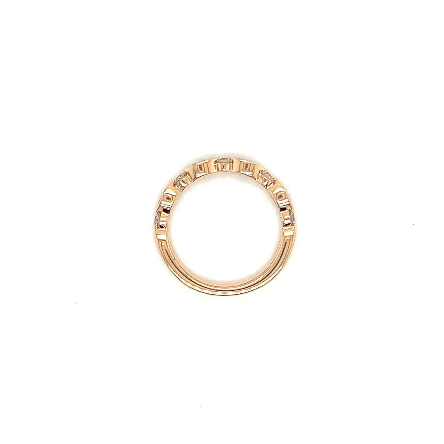 Diamond Ring with 0.27ctw of Diamonds in 14K Rose Gold Top View