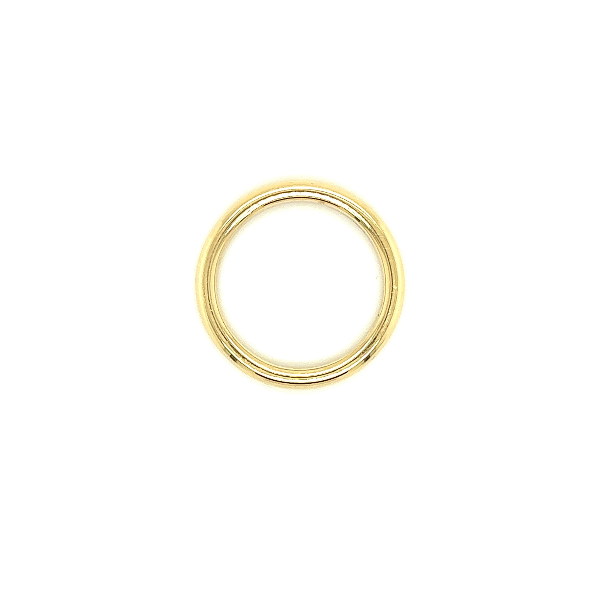 Half Round 2.5mm Ring with Comfort Fit in 14K Yellow Gold Top View