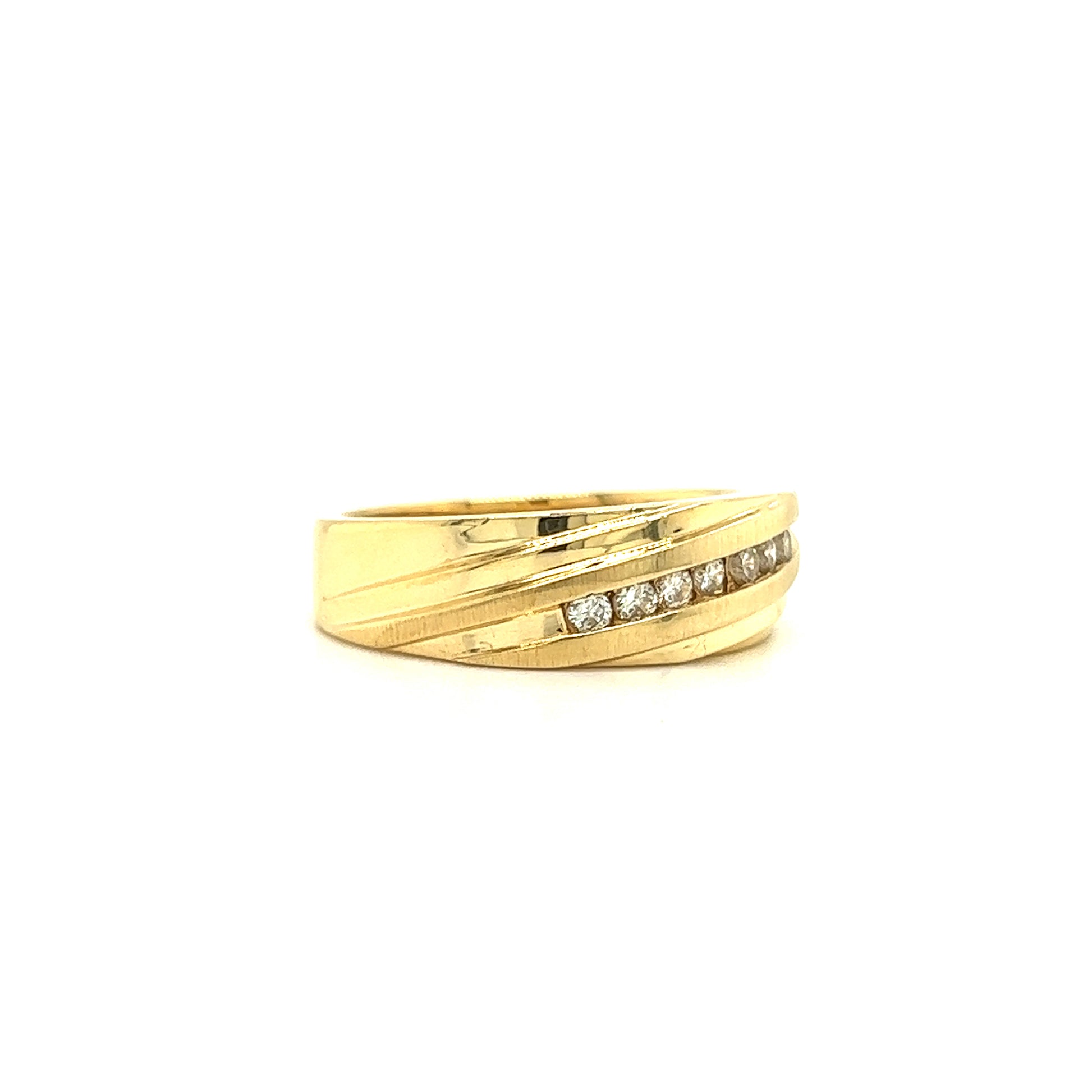 Diamond Ring with 0.21ctw of Diamonds in 14K Yellow Gold Left Side View