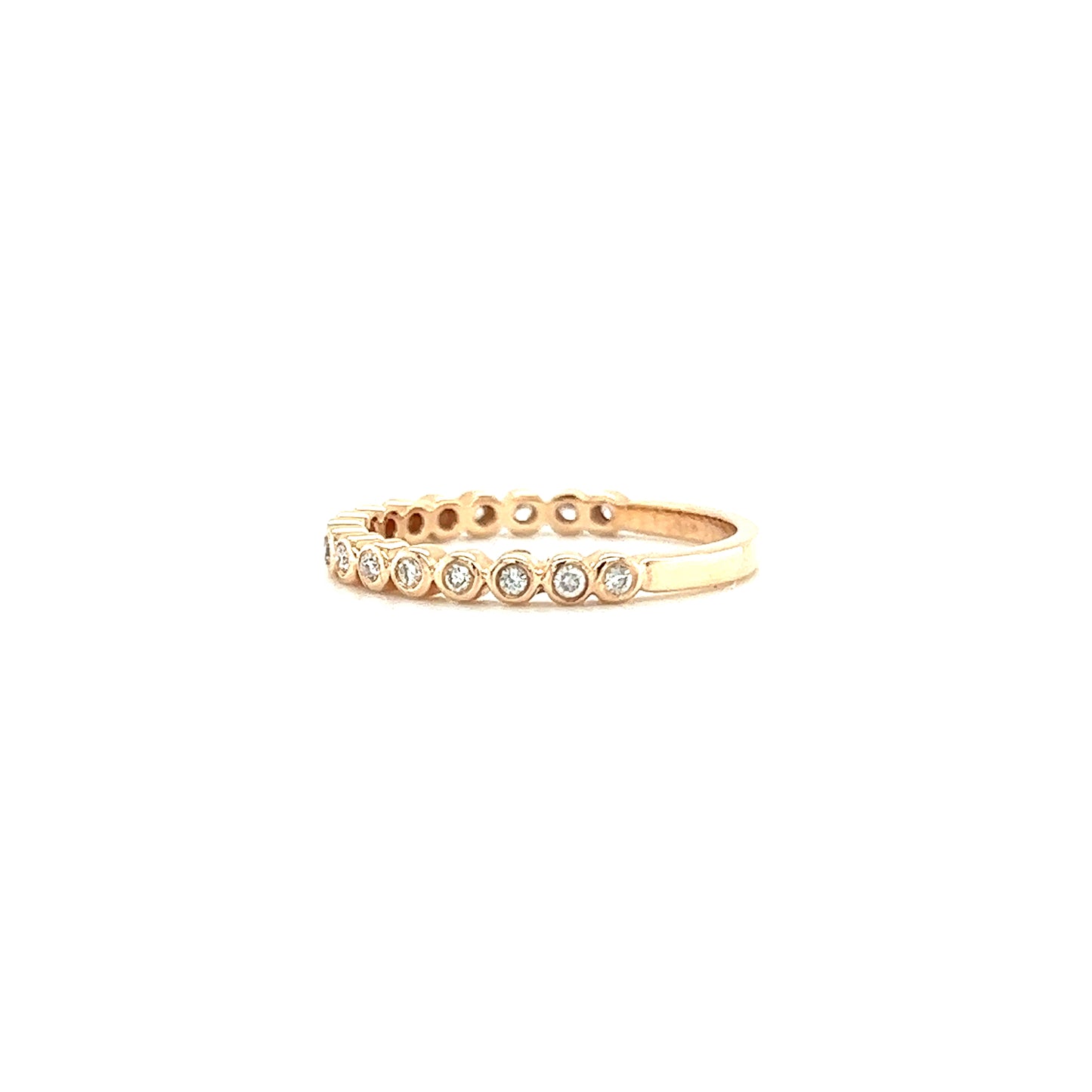 Diamond Ring with 0.15ctw of Diamonds in 14K Rose Gold Right Side View