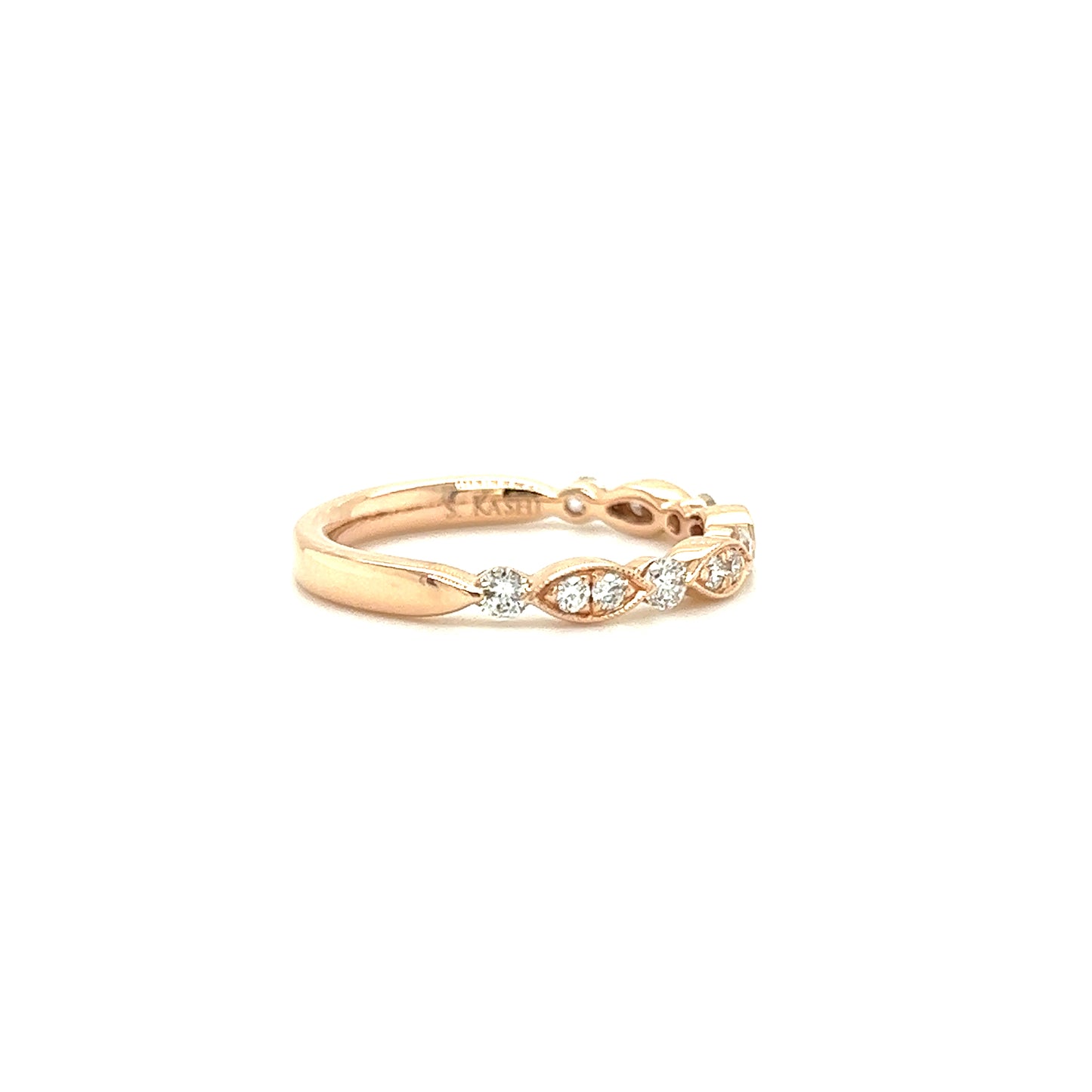 Diamond Ring with 0.27ctw of Diamonds in 14K Rose Gold Left Side View