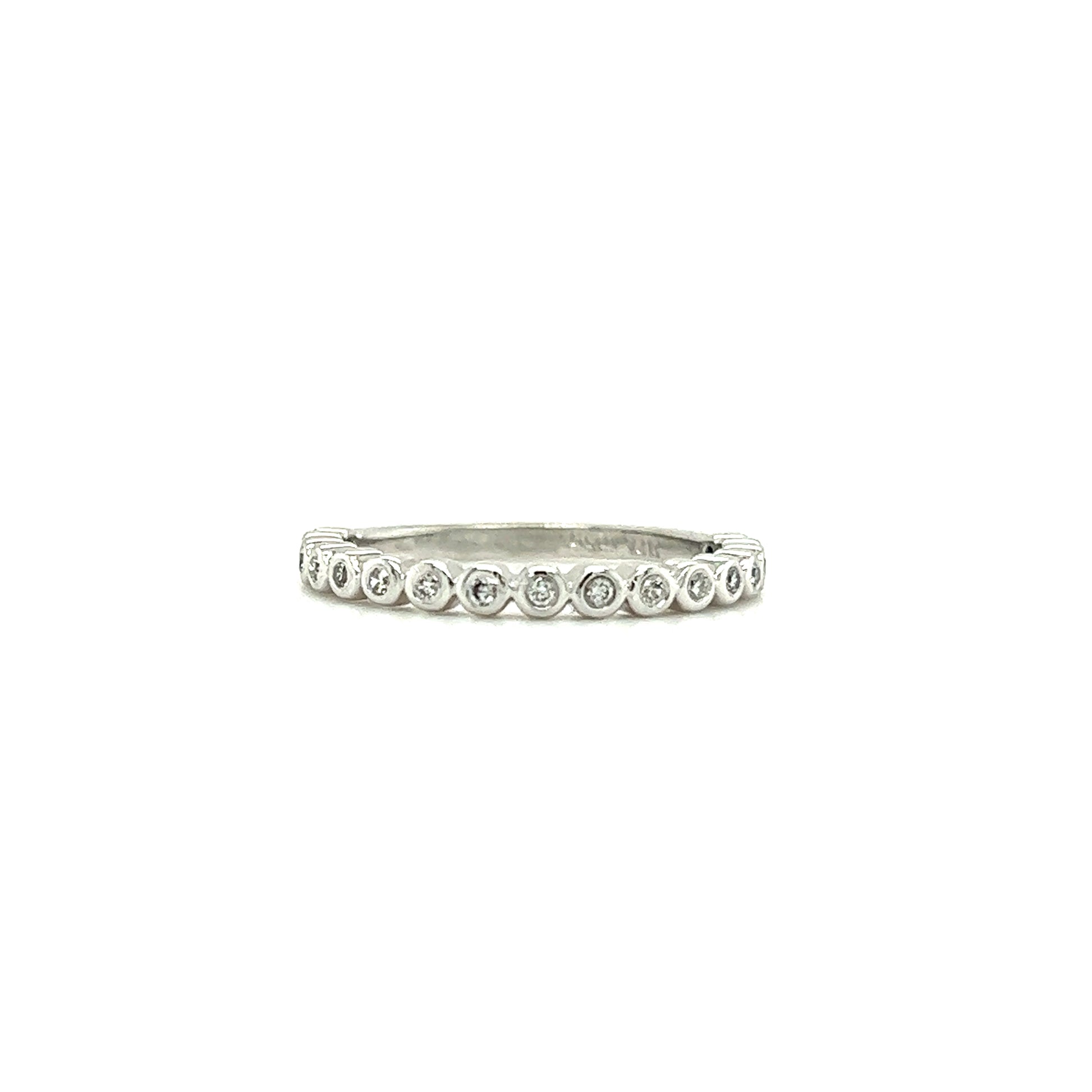 Diamond Ring with 0.15ctw of Diamonds in 14K White Gold Front View