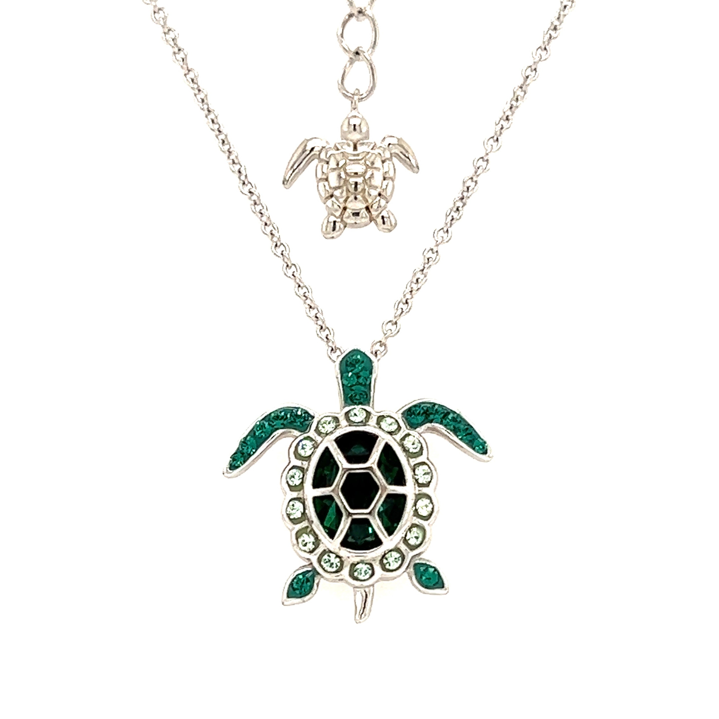 Spartina 449 Hilton Head Sea Seafoam Turtle Gold Chain Necklace - Beach  House Gift Boutique