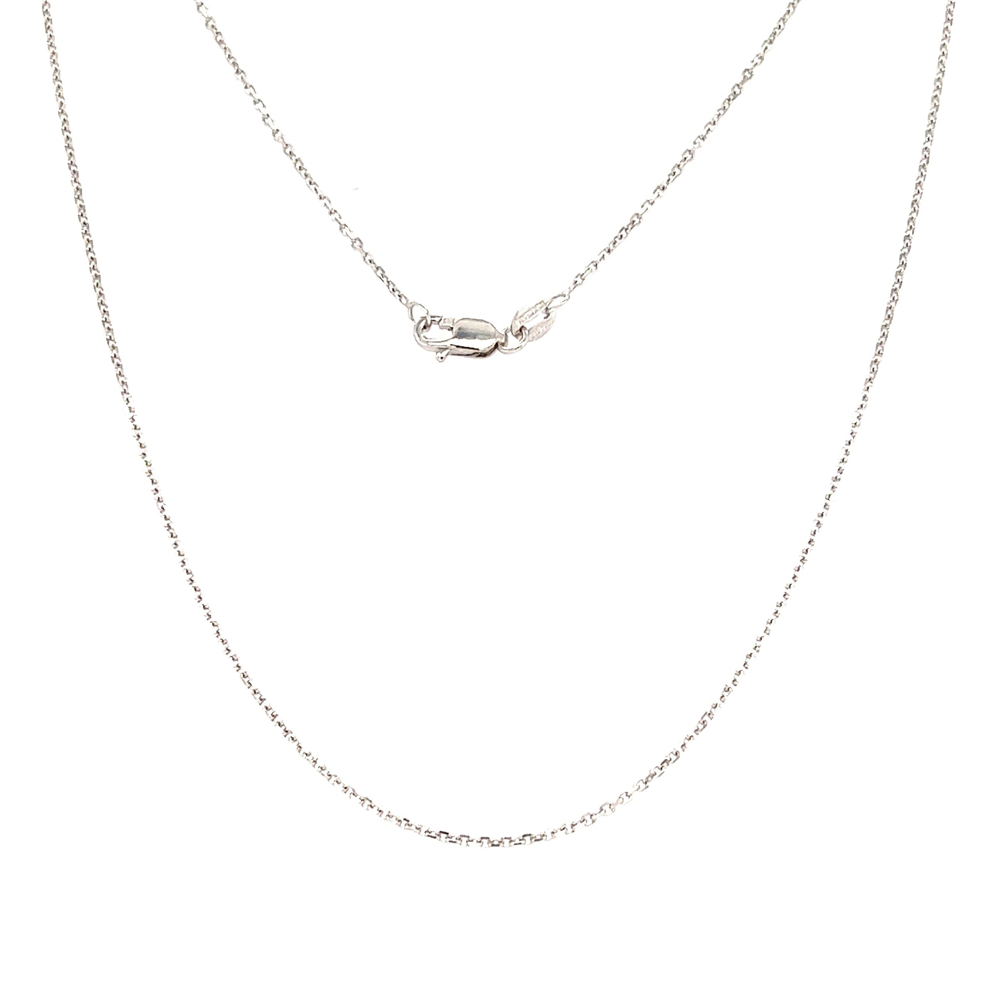 Cable 1.0mm Chain with 18in Length in 14K White Gold Full Chain Alternative View