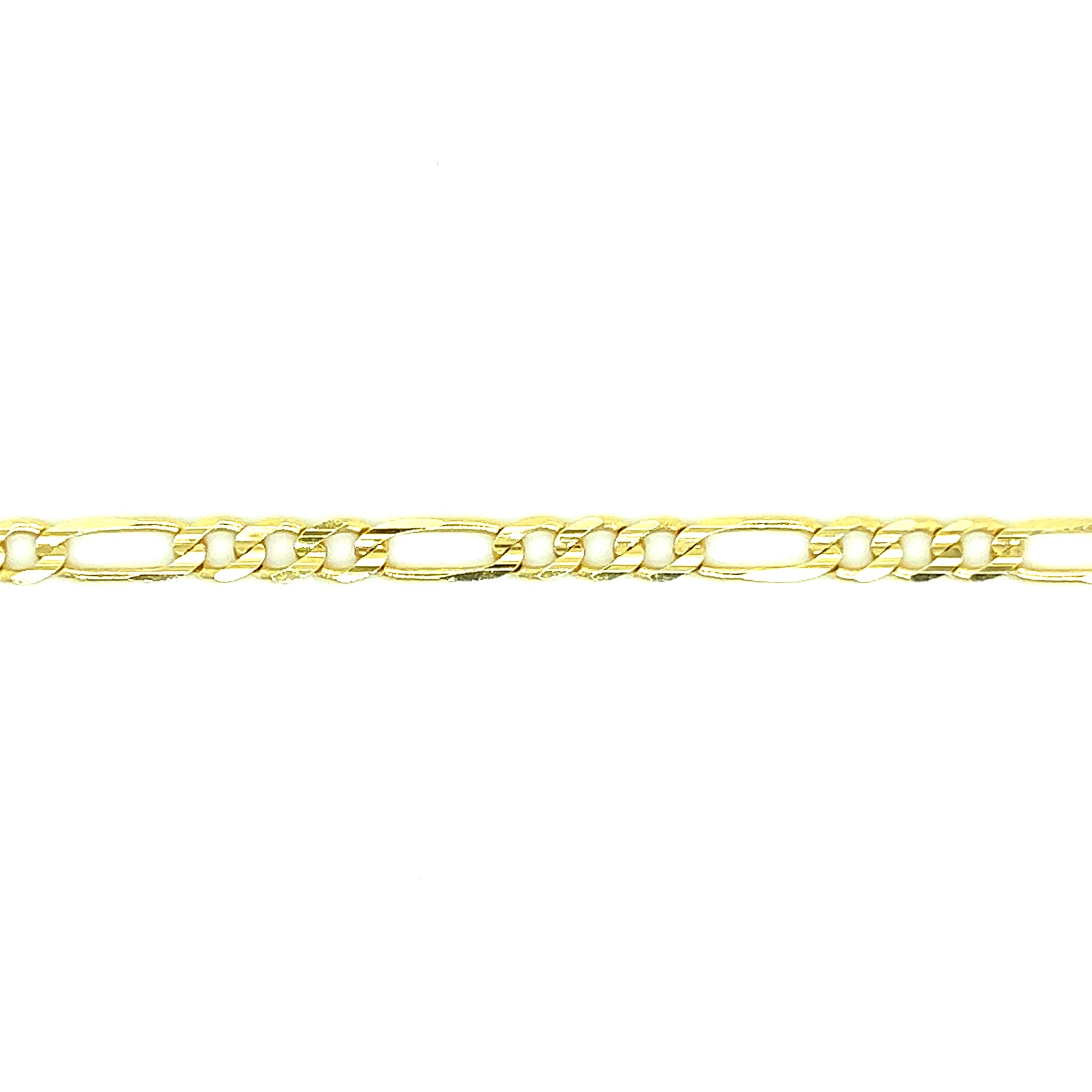 Figaro Chain 3.9mm with 22in of Length in 10K Yellow Gold Chain View