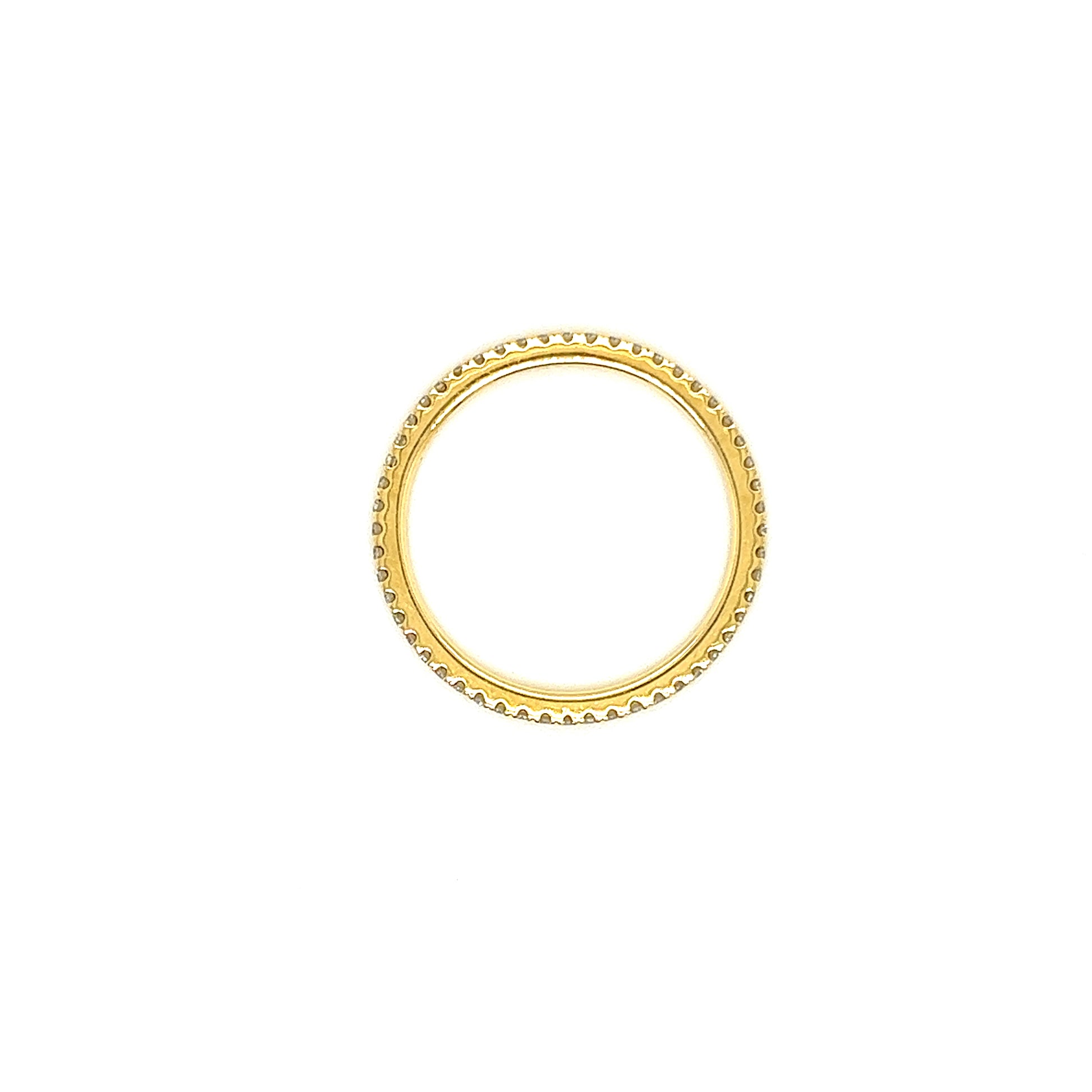 Eternity Ring with 0.37ctw of Diamonds in 14K Yellow Gold Top View