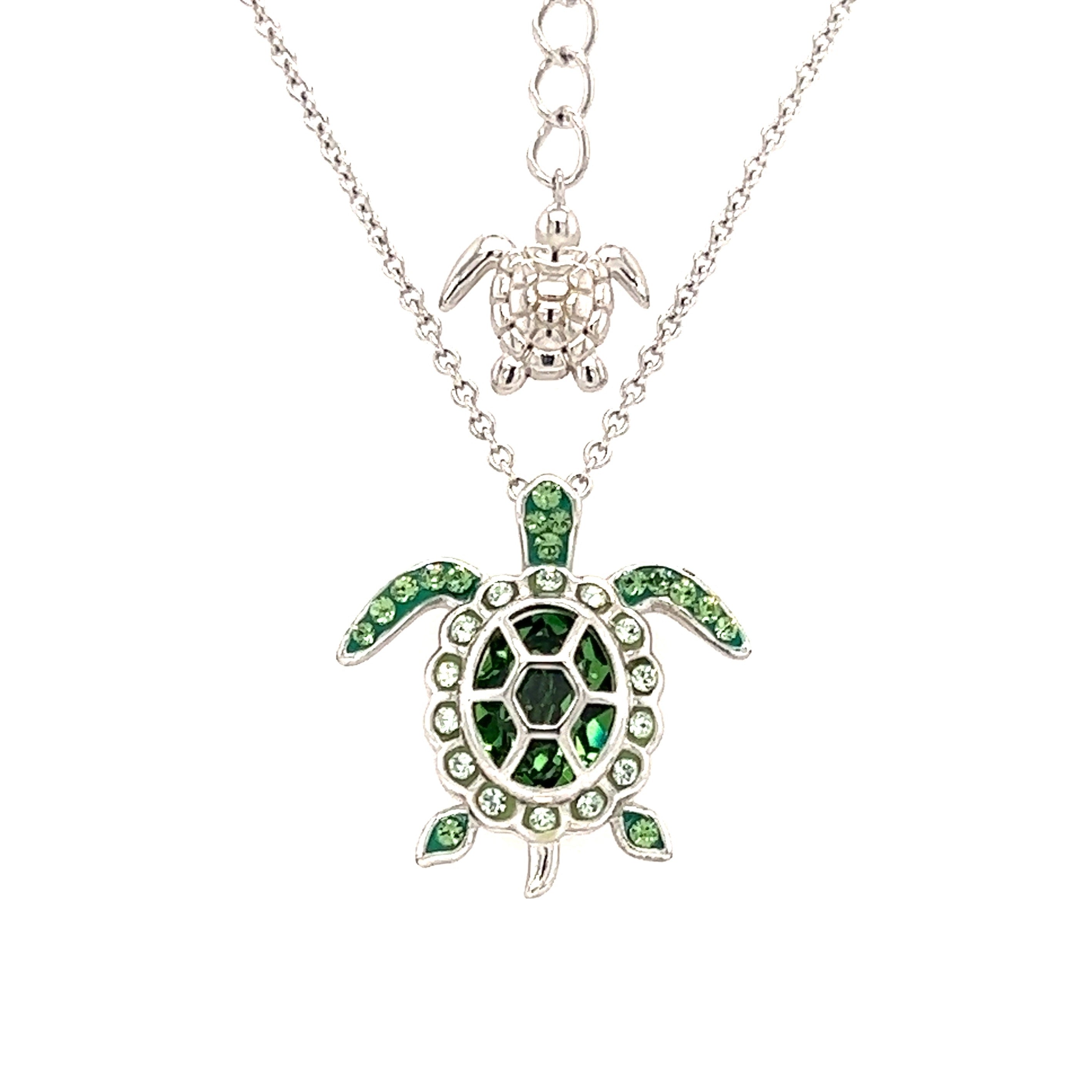 Green turtle deals necklace