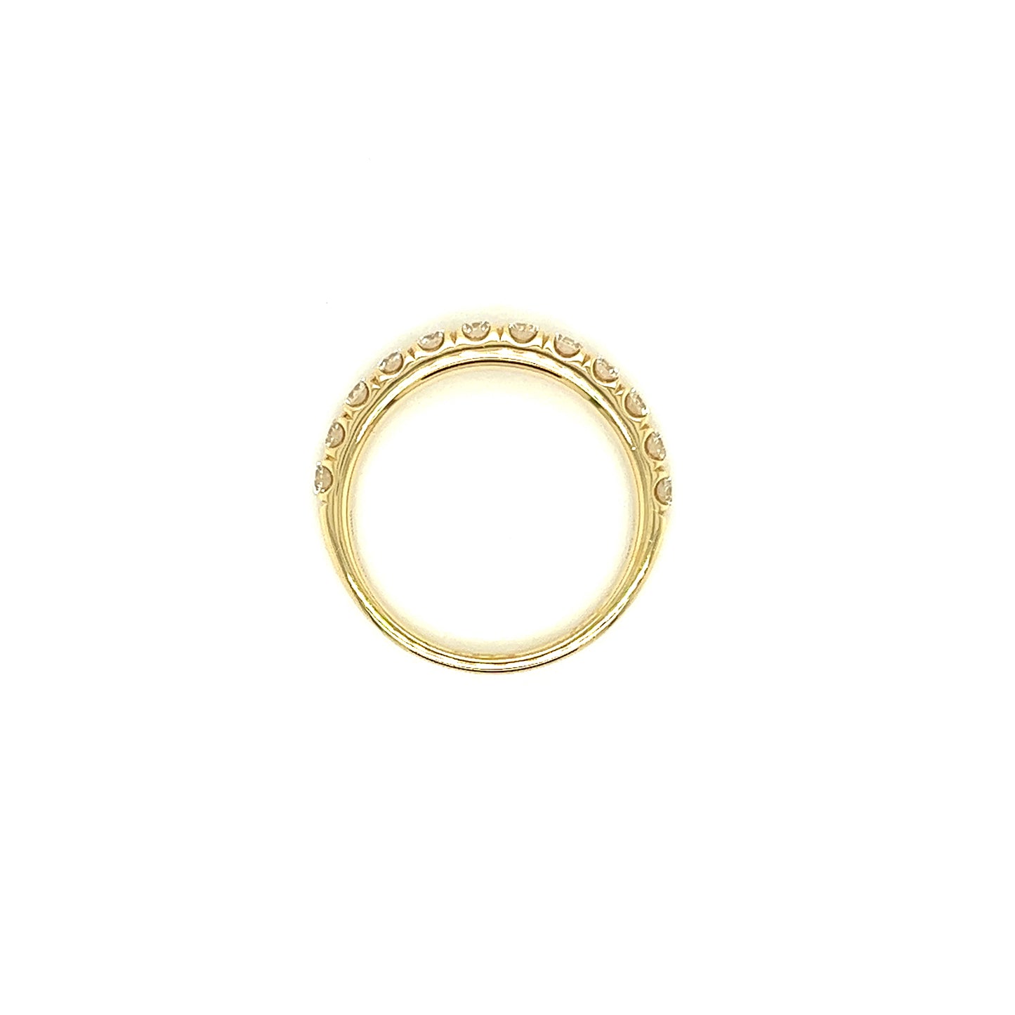 Diamond Ring with 0.86ctw of Diamonds in 14K Yellow Gold Top View