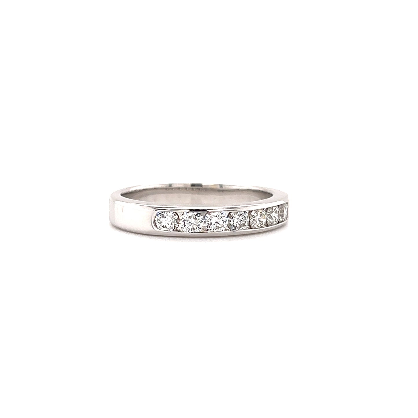 Diamond ring with 0.63ct of Diamonds in 14K White Gold Left Side View