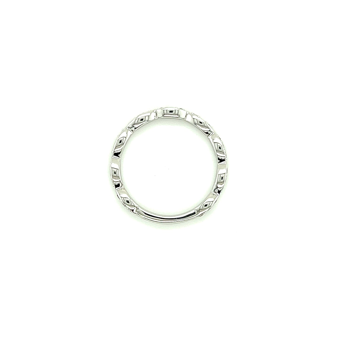 Infinity Diamond Ring with 0.20ctw of Diamonds in 14K White Gold Top View