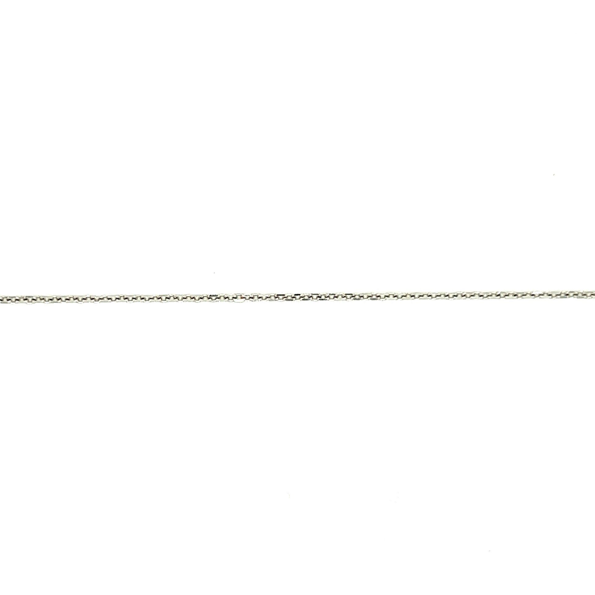 Cable Chain 1.0mm with Adjustable Length in 14K White Gold Chain View
