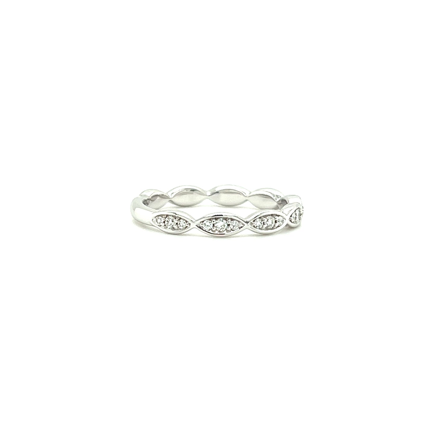 Infinity Diamond Ring with 0.20ctw of Diamonds in 14K White Gold Left Side View