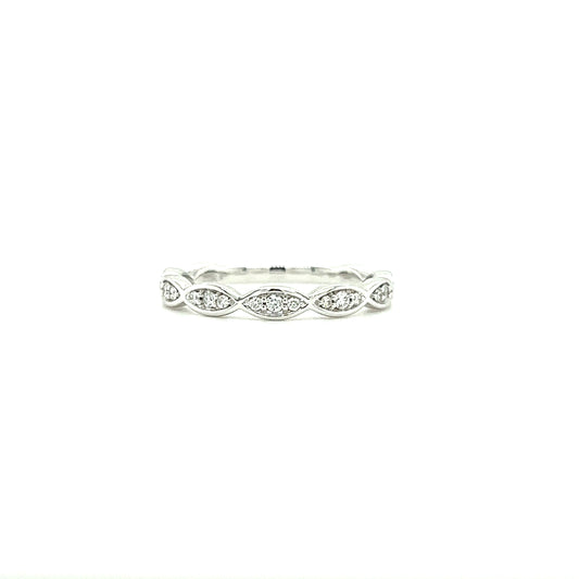 Infinity Diamond Ring with 0.20ctw of Diamonds in 14K White Gold Front View