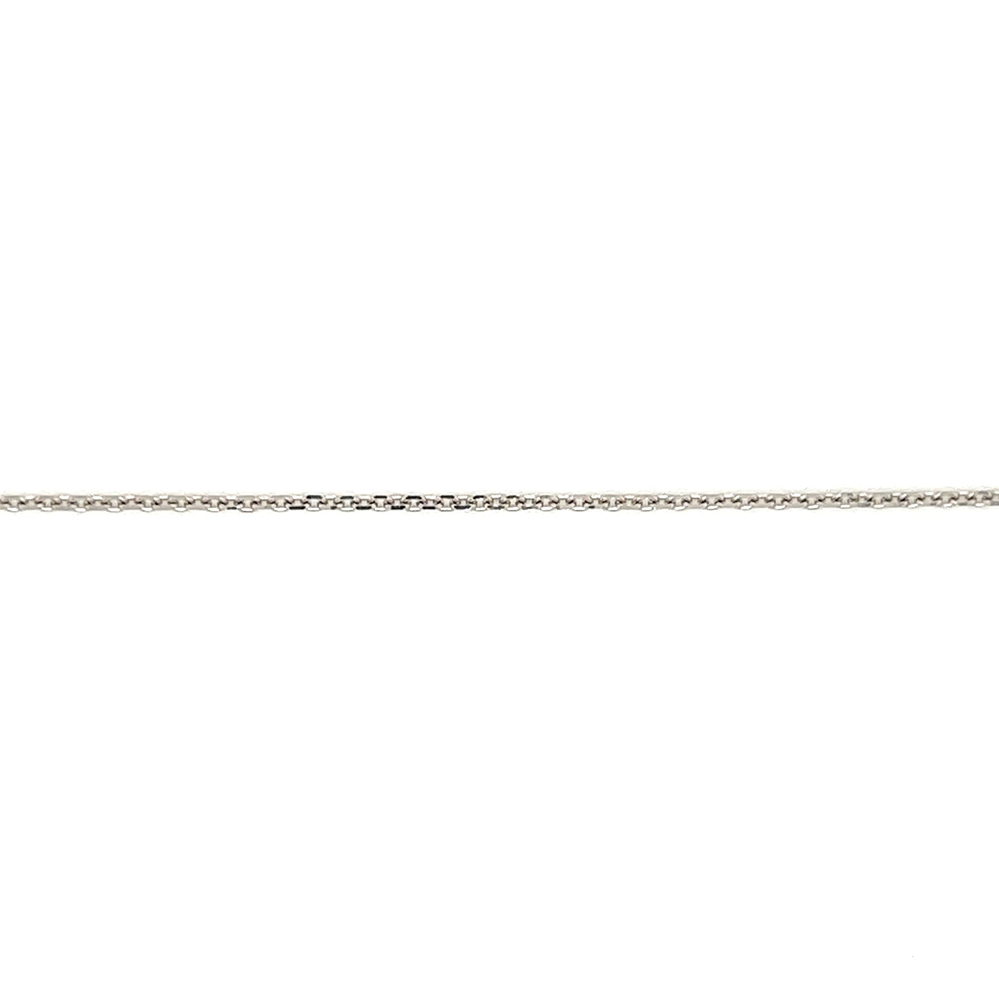 Cable 1.0mm Chain with 18in Length in 14K White Gold Chain View