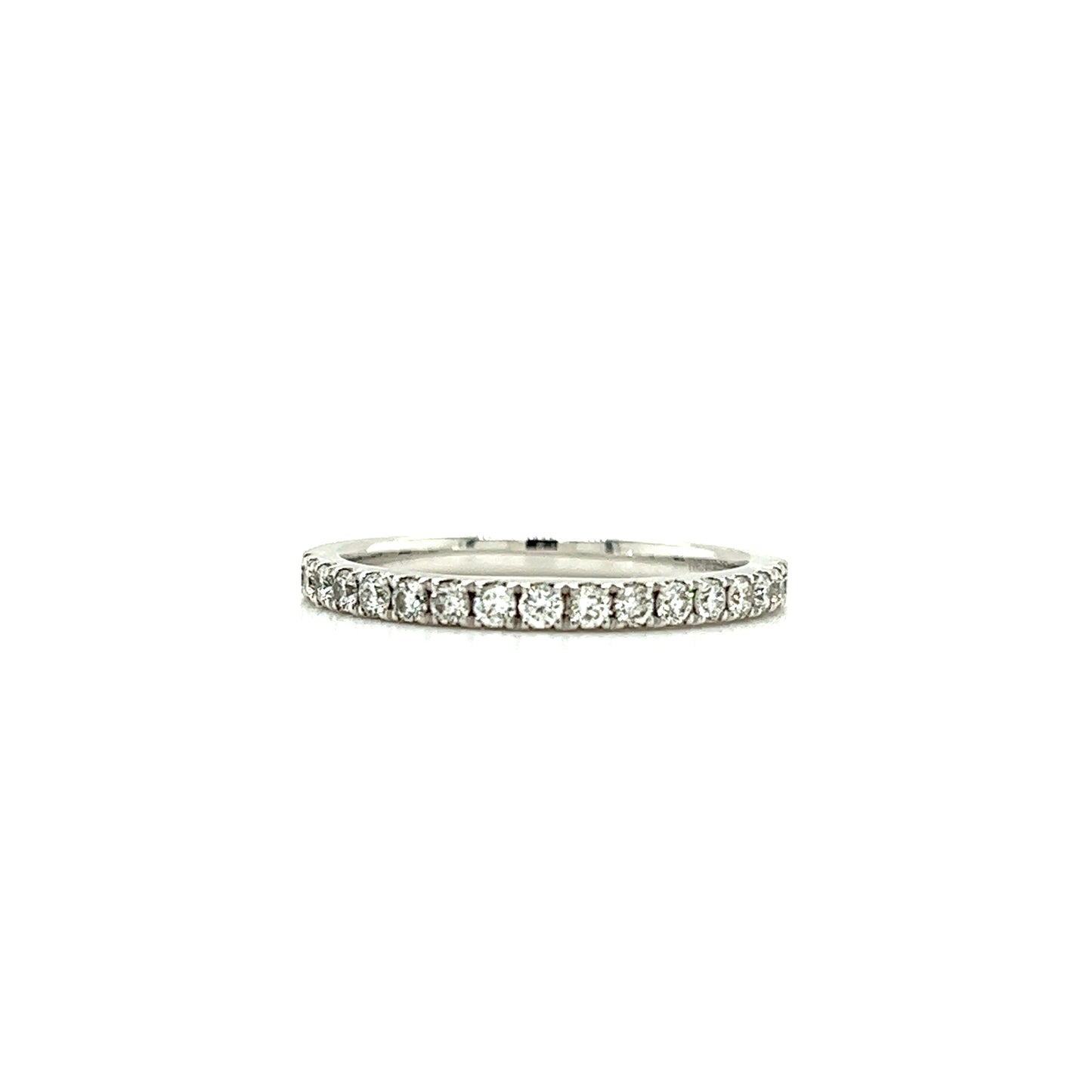 Diamond Ring with 0.36ctw of Diamonds in 14K White Gold Front View.