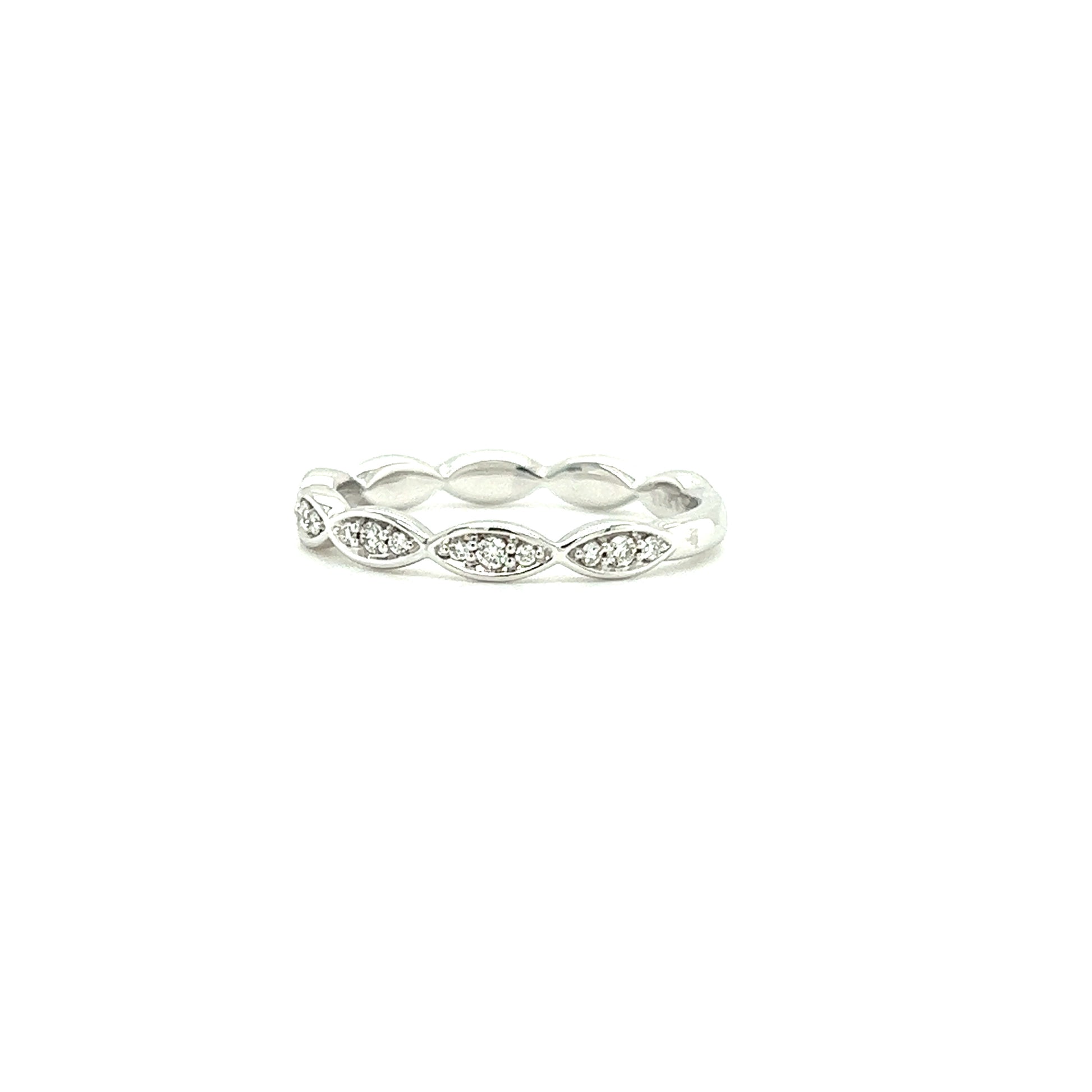 Infinity Diamond Ring with 0.20ctw of Diamonds in 14K White Gold Right Side View