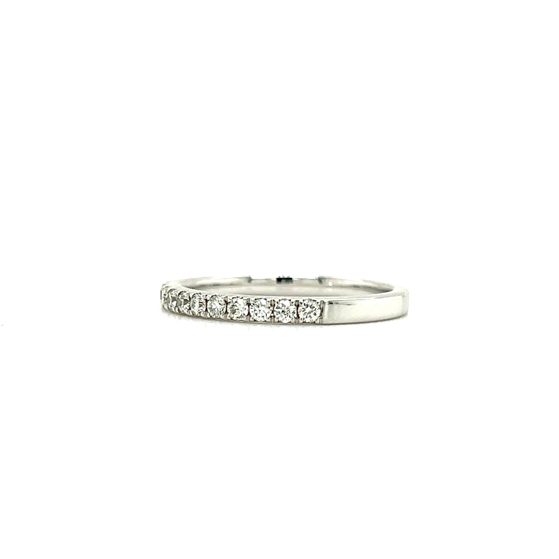 Diamond Ring with 0.36ctw of Diamonds in 14K White Gold Right Side View.