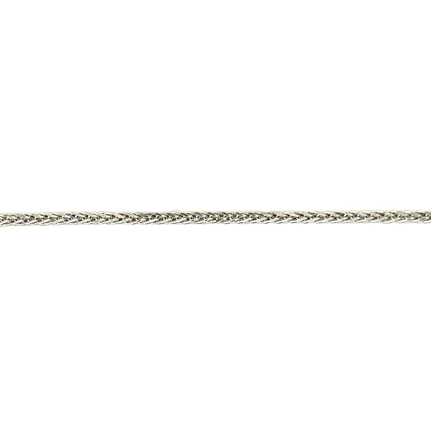 Square Wheat Chain 2.20mm with 20in Length in 14K White Gold Chain View