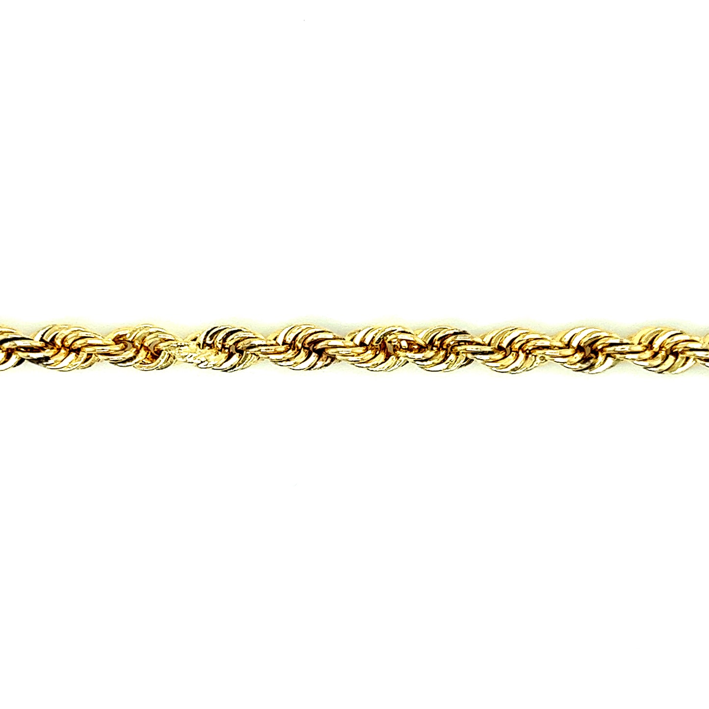 Rope Chain 4mm with 24in of Length in 14K Yellow Gold Chain View